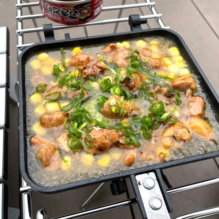 焼き鳥缶とコーンの炙り レシピ 作り方 By ソフトボール父さん 楽天レシピ